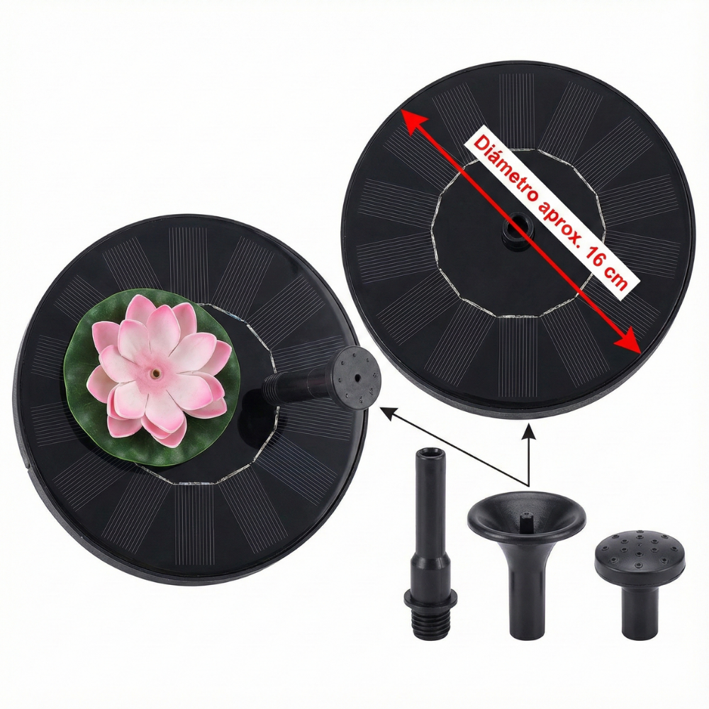 🌸 Flor Fuente Solar - Atrae aves con energía 100% limpia y solar