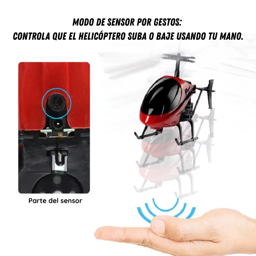 🚁 Helicóptero Inteligente - Juguete volador con sensor ✨