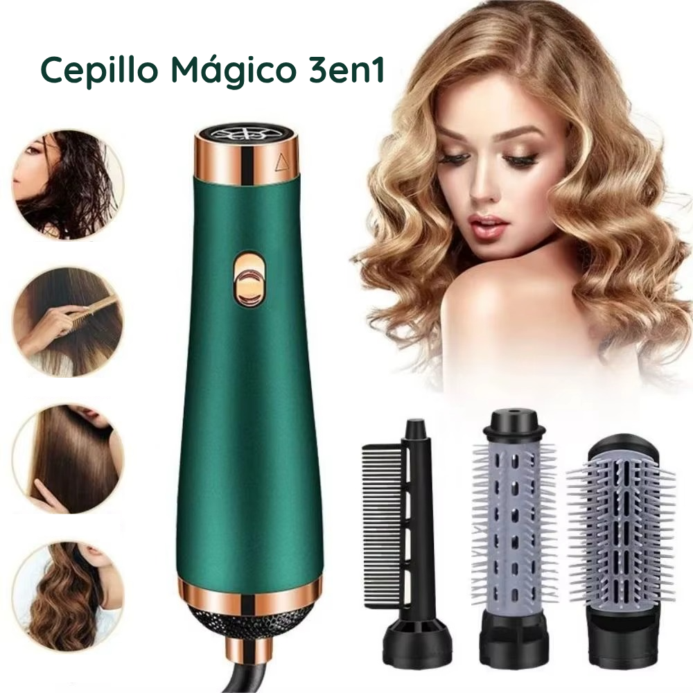 🪮 Cepillo Mágico™ – Cepillo Alisador Secador y Rizador 3 en 1