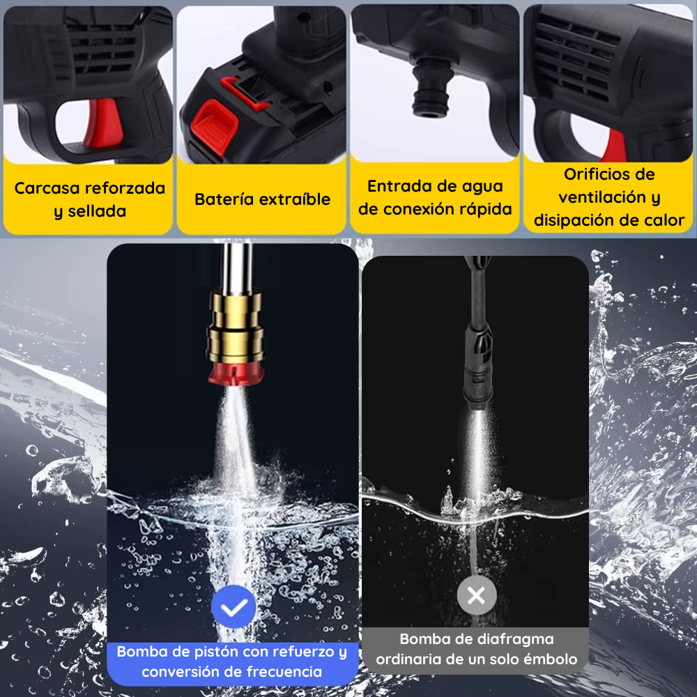 💦 LavaFácil™ - Hidrolavadora Inalámbrica