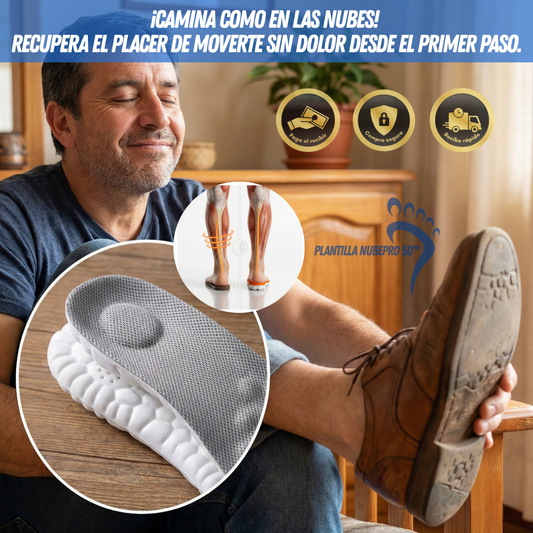 🦶 Plantilla NubePro 5D™ - Dile adiós al dolor plantar para siempre con soporte profesional