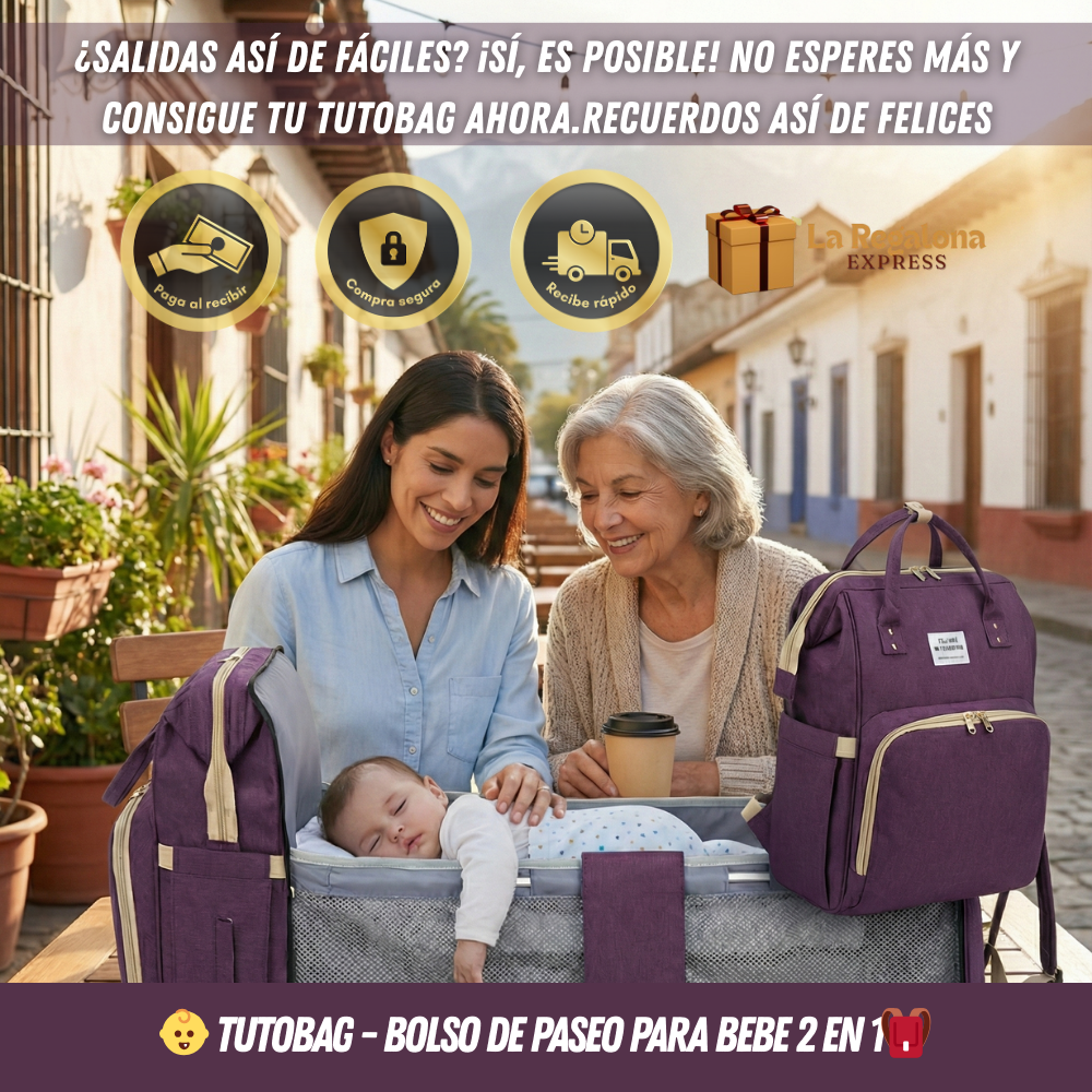 👶 TutoBag - Bolso de paseo para bebe 2 en 1🎒