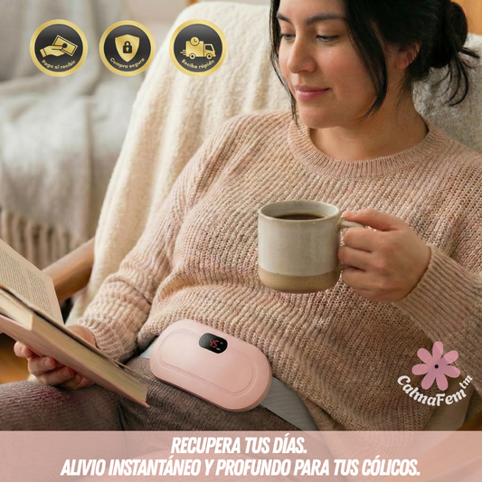 🙋‍♀️CalmaFem™ - Alivio rápido con calor y masaje para tus cólicos