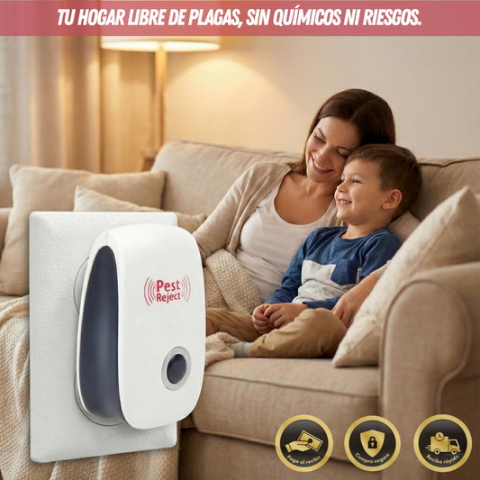 🦟 Repelente SonicPro™ - Protección ultrasónica para un hogar libre de plagas sin químicos