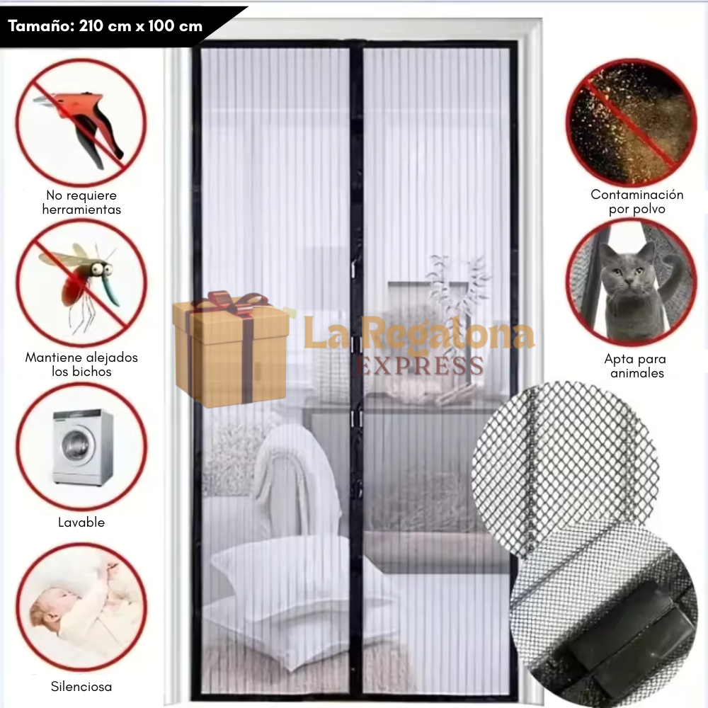 🦟 Cortina Magnetica Anti-bichos - fácil de instalar 🔨