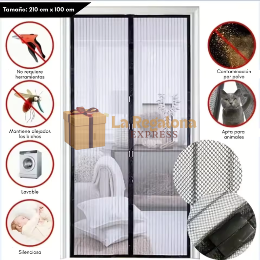 🦟 Cortina Magnetica Anti-bichos - fácil de instalar 🔨