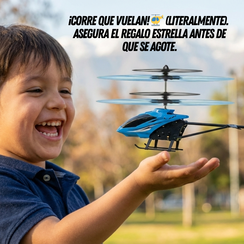 🚁 Helicóptero Inteligente - Juguete volador con sensor ✨