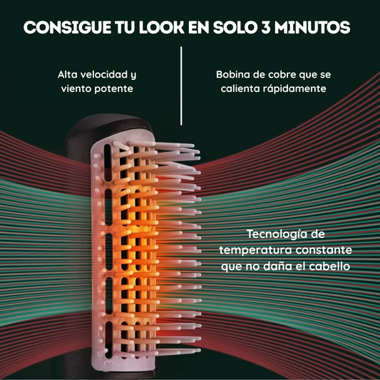 🪮 Cepillo Mágico™ – Cepillo Alisador Secador y Rizador 3 en 1