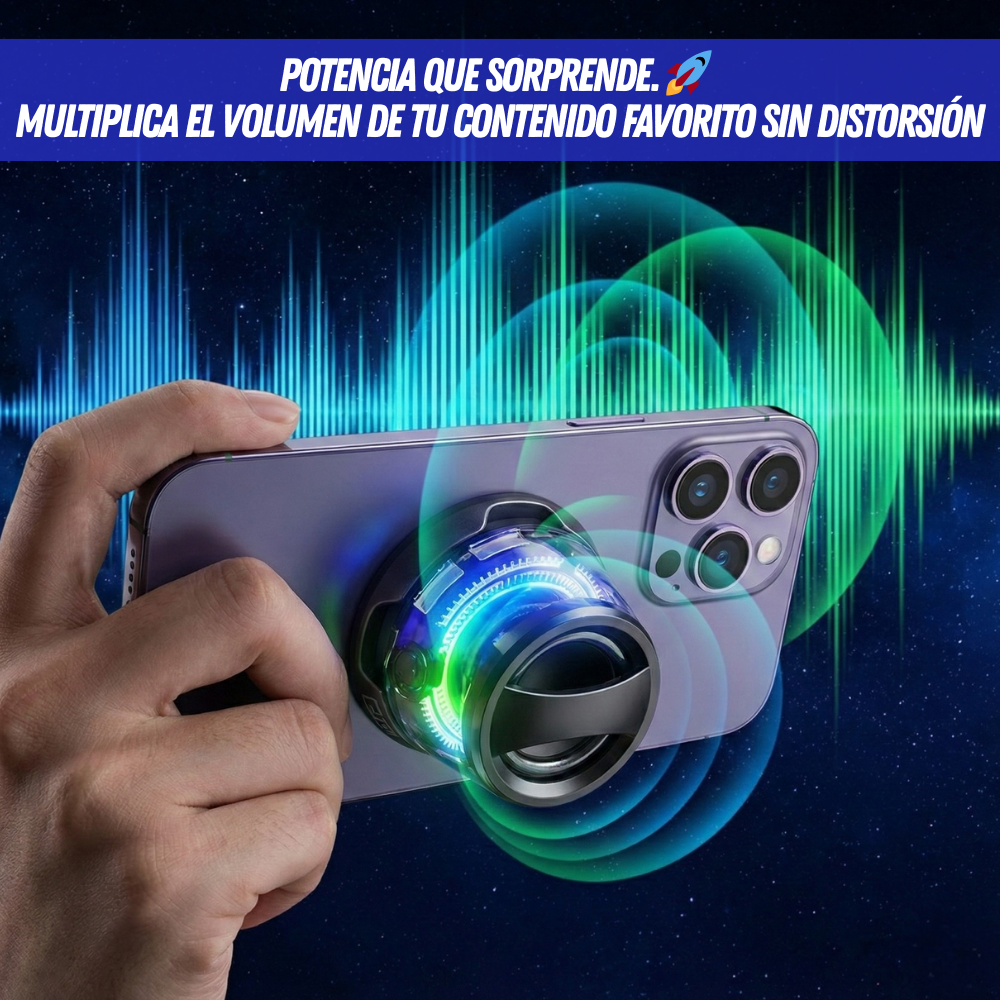 🔊 Portable Sound G200™ - Pégalo al toque y disfruta de un sonido envolvente en tu celu donde tú quieras.