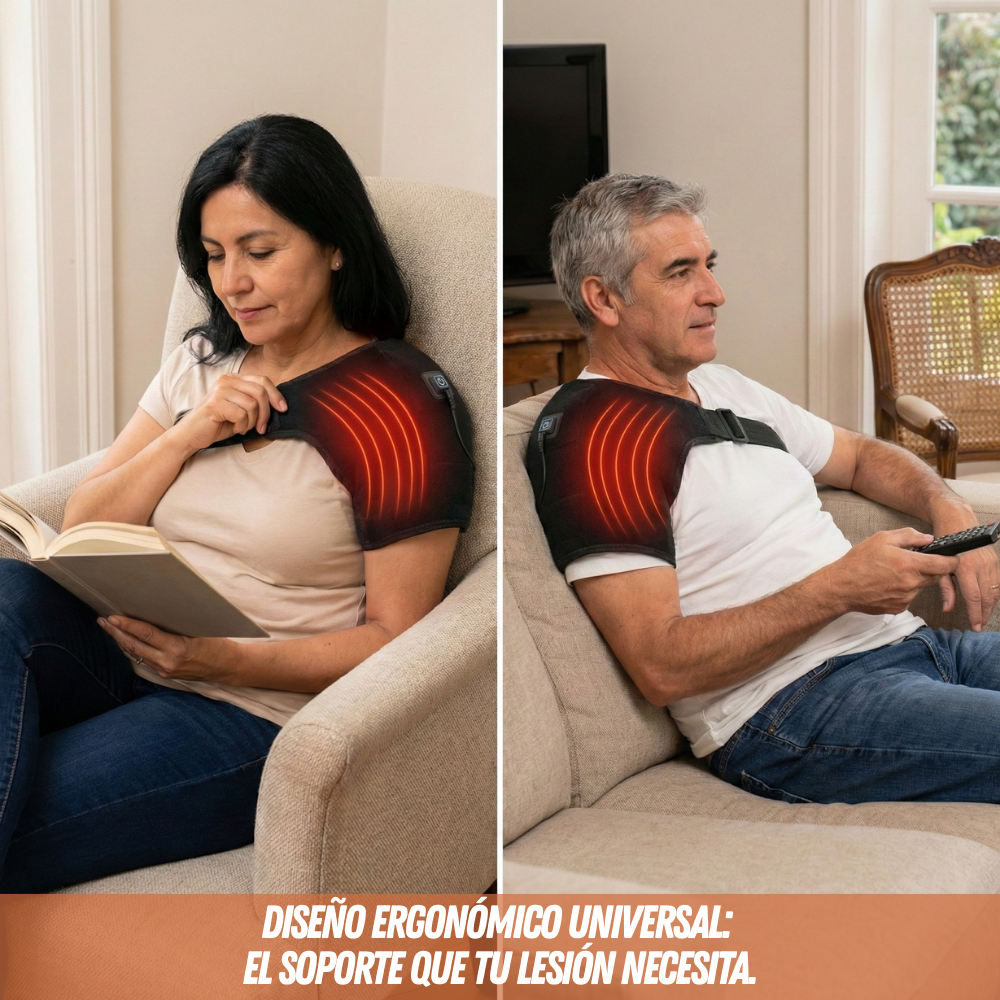 💪 TermoAlivio™ - Termoterapia ajustable para el alivio profundo de dolor muscular en los hombros.