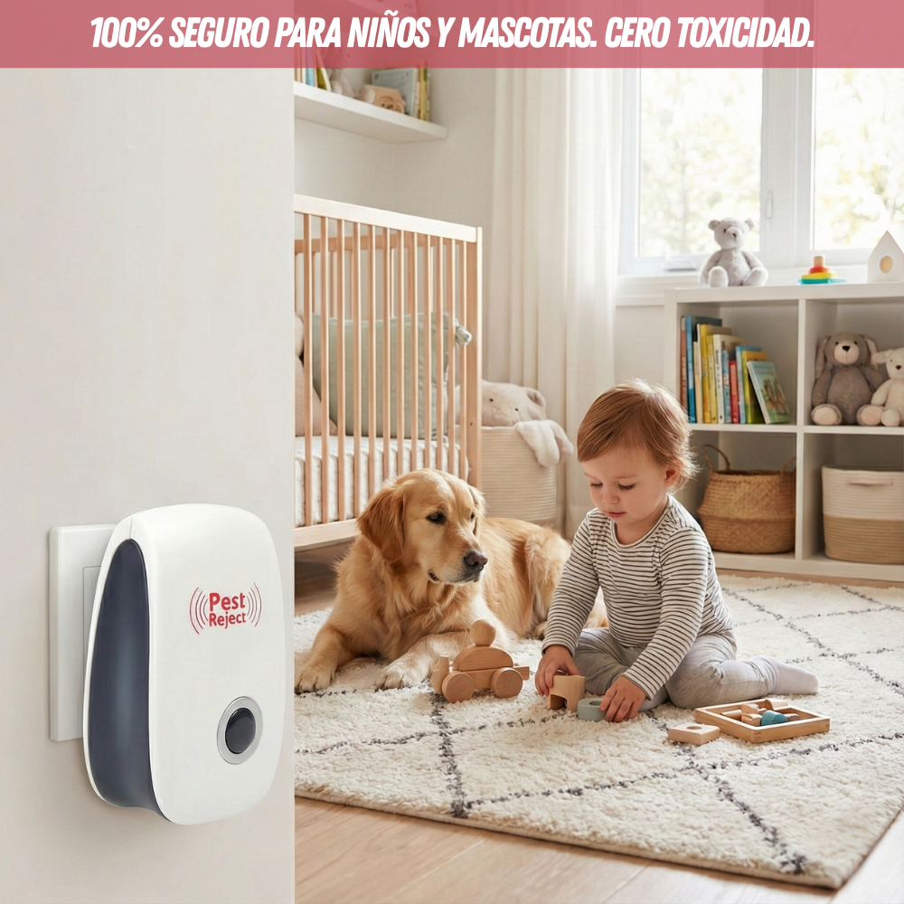 🦟 Repelente SonicPro™ - Protección ultrasónica para un hogar libre de plagas sin químicos