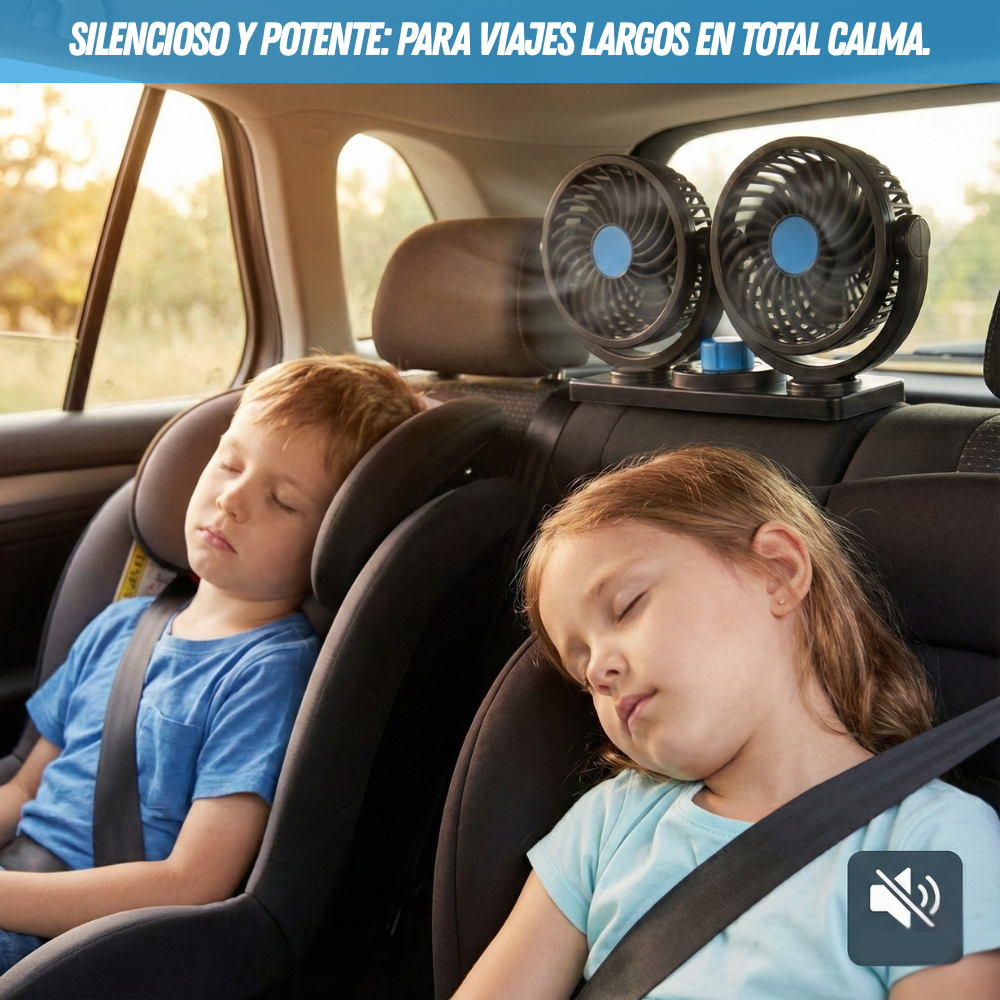 🌬️ Ventus Max™ - La solución para que el aire llegue atrás y los niños viajen felices 🚗