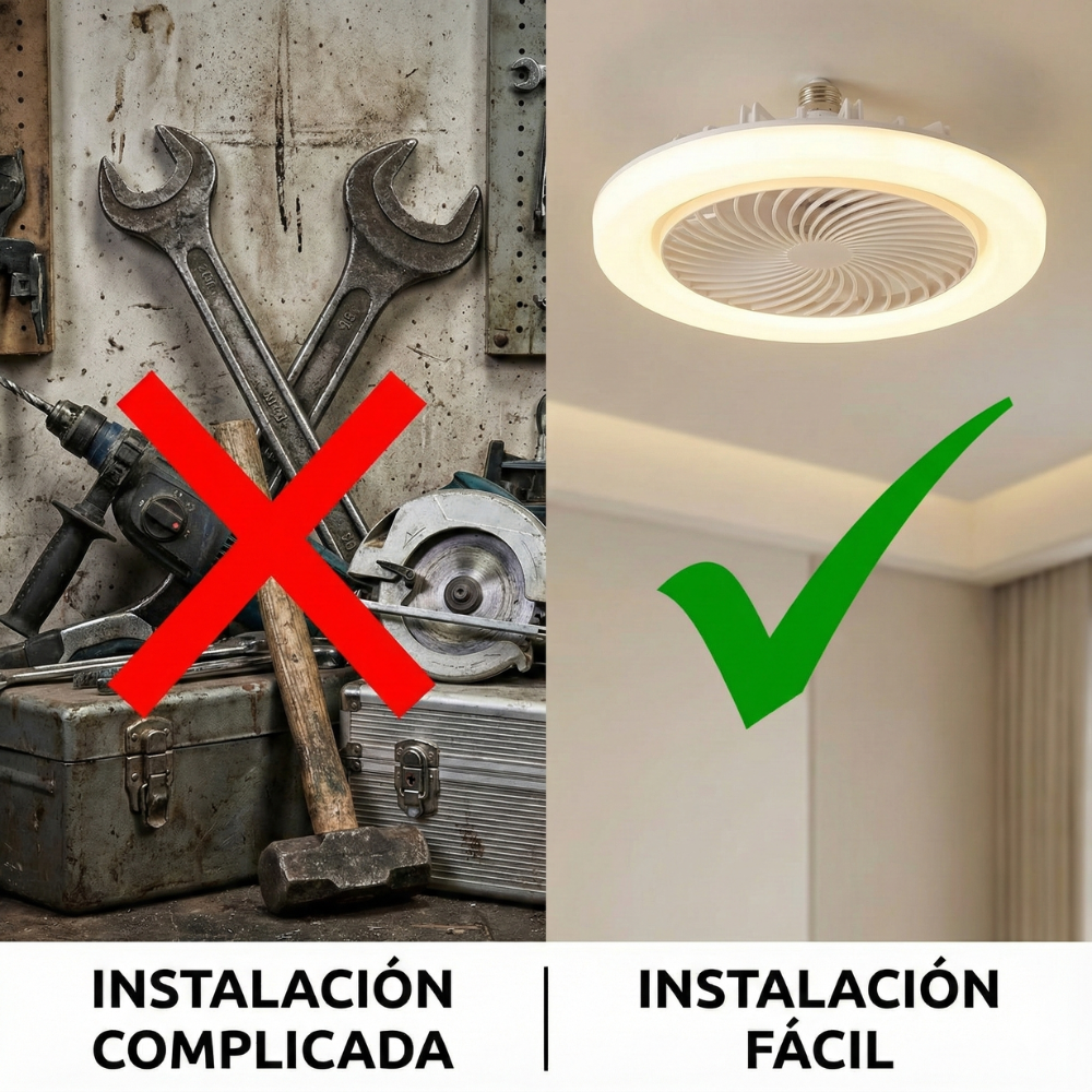 💡 BrisaLuz Pro™ - Aire fresco y luz al tiro con solo enroscar tu ampolleta 💨