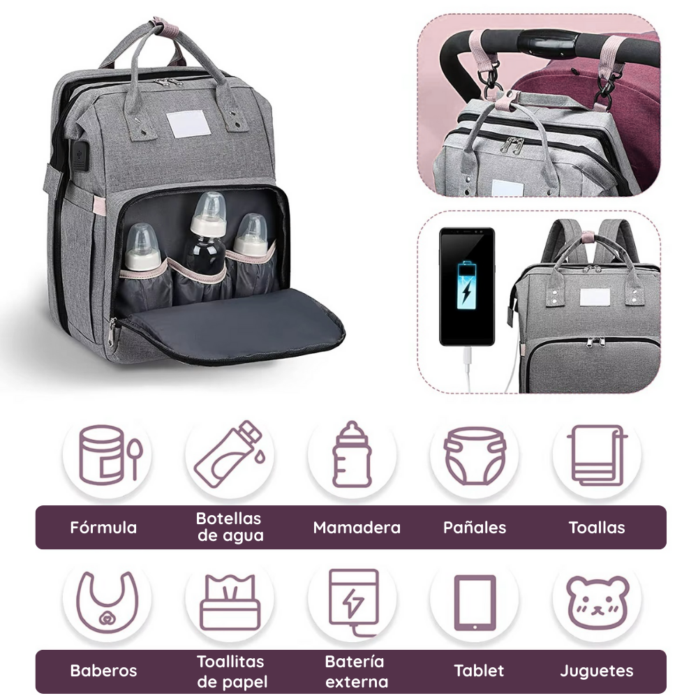 👶 TutoBag - Bolso de paseo para bebe 2 en 1🎒