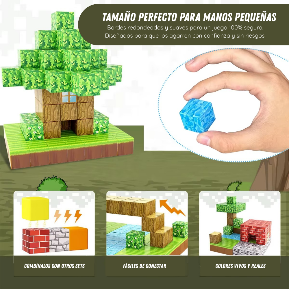 🧱 MagnetoClick - Bloques Magnéticos 3D (28 piezas) ✨